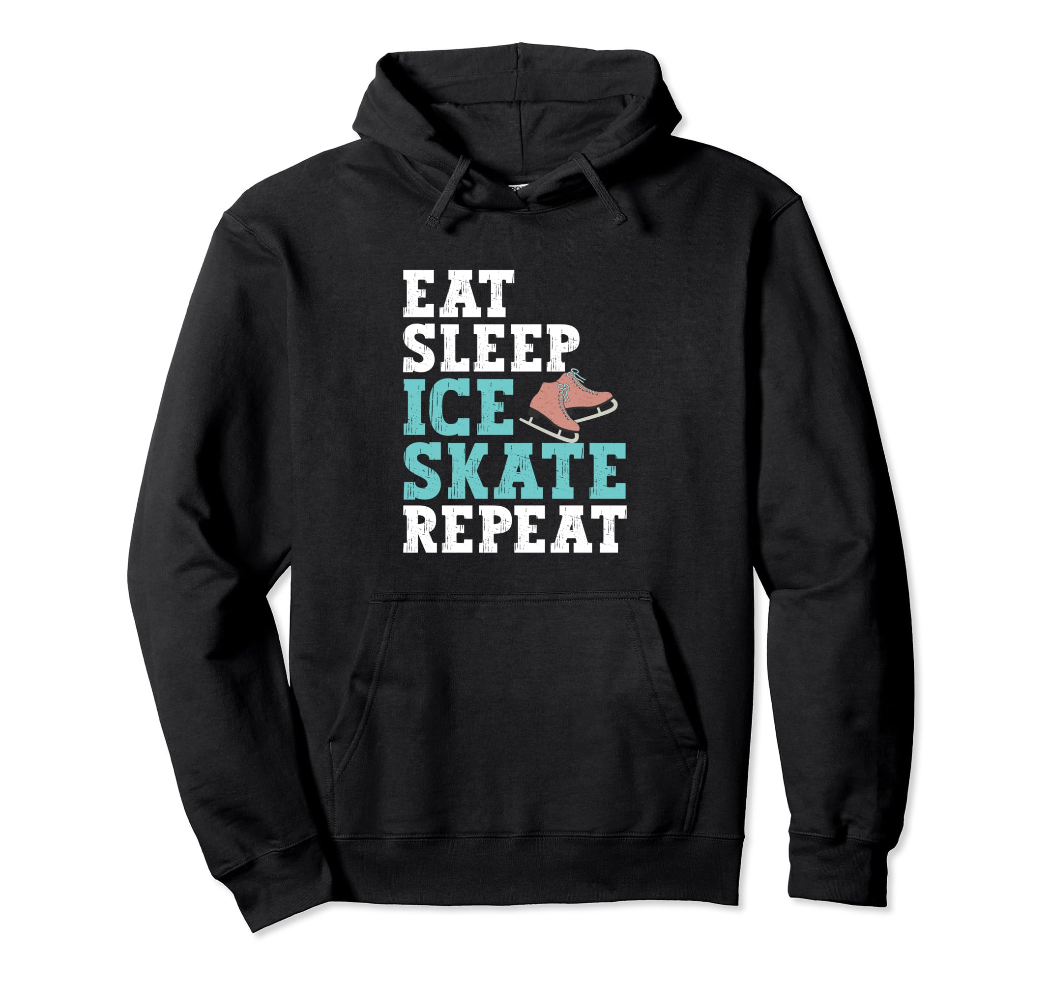 Eat Sleep Skate Repeat Figure Ice Hoodie - Aesthetic Graphic Men Women - T-Shirt, Sweatshirt, Hoodie