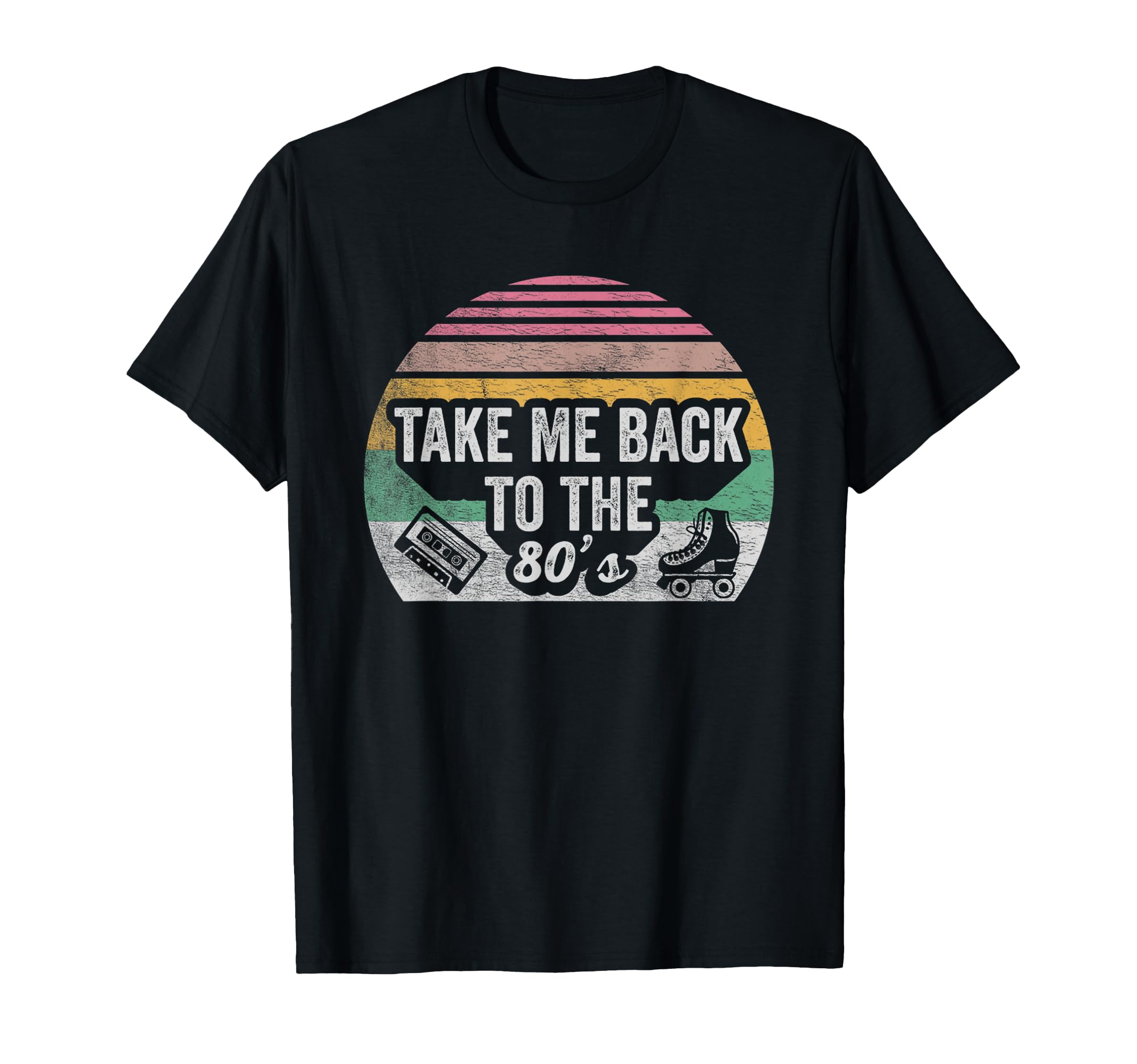 Take Me Back To 80S Vibe Roller T-Shirt - Fun Novelty Design for Adults - T-Shirt, Sweatshirt, Hoodie