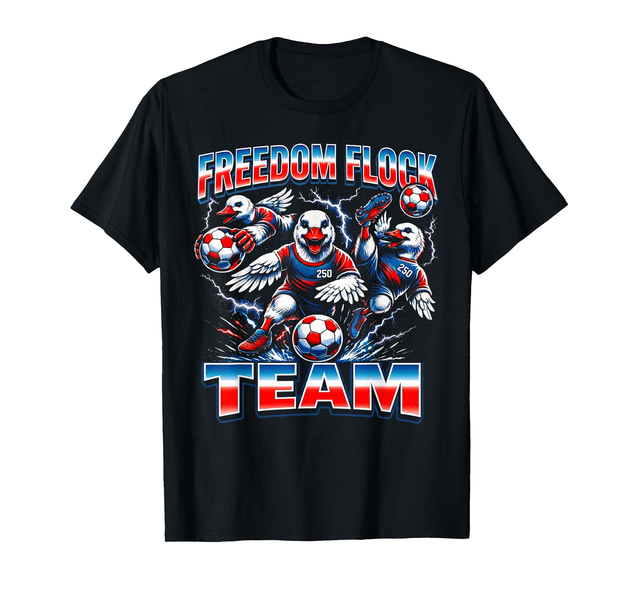 Funny Goose Soccer Team Patriotic 4Th T-Shirt - Minimalist Print Men Women - T-Shirt, Sweatshirt, Hoodie