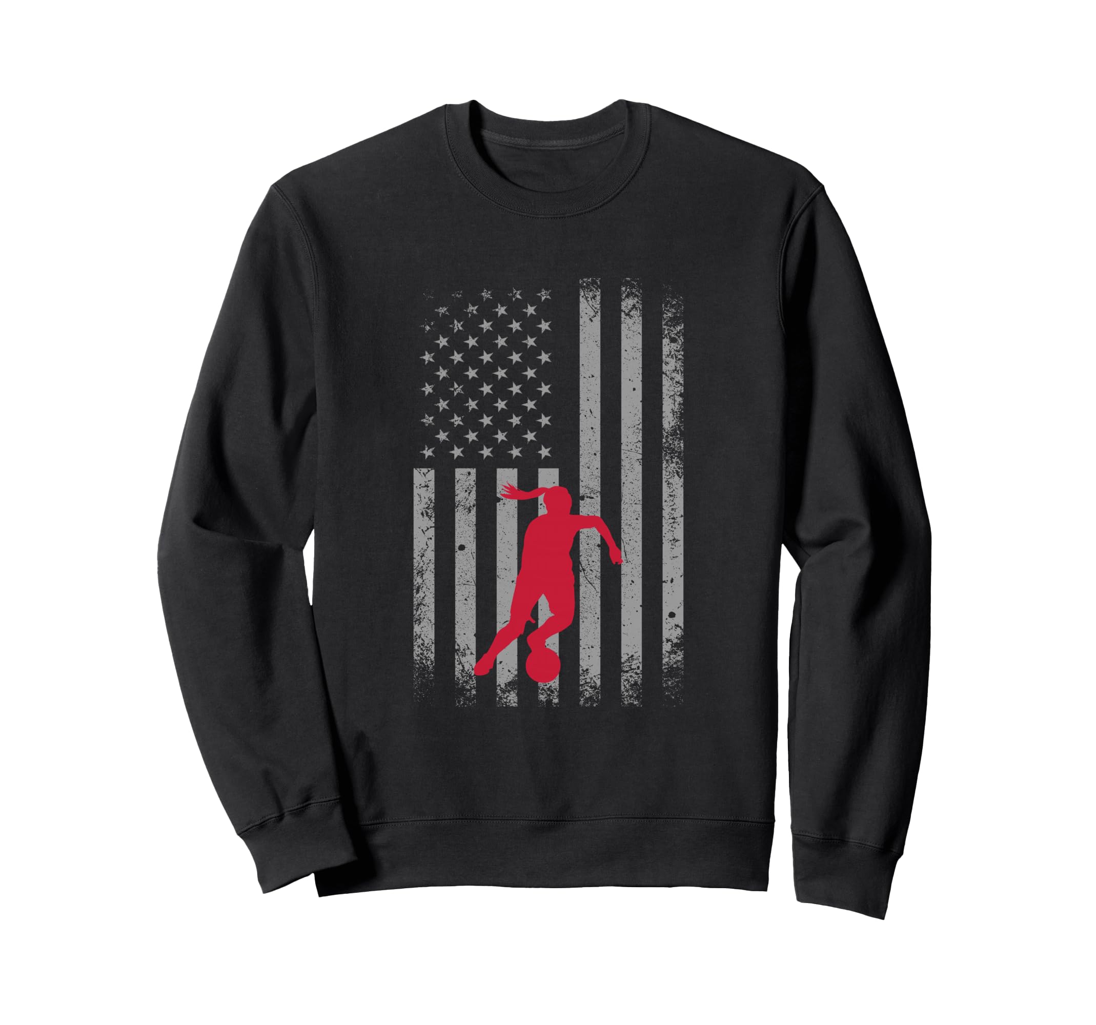 Distressed American Flag Patriotic Sweatshirt - Streetwear Style Unisex - T-Shirt, Sweatshirt, Hoodie