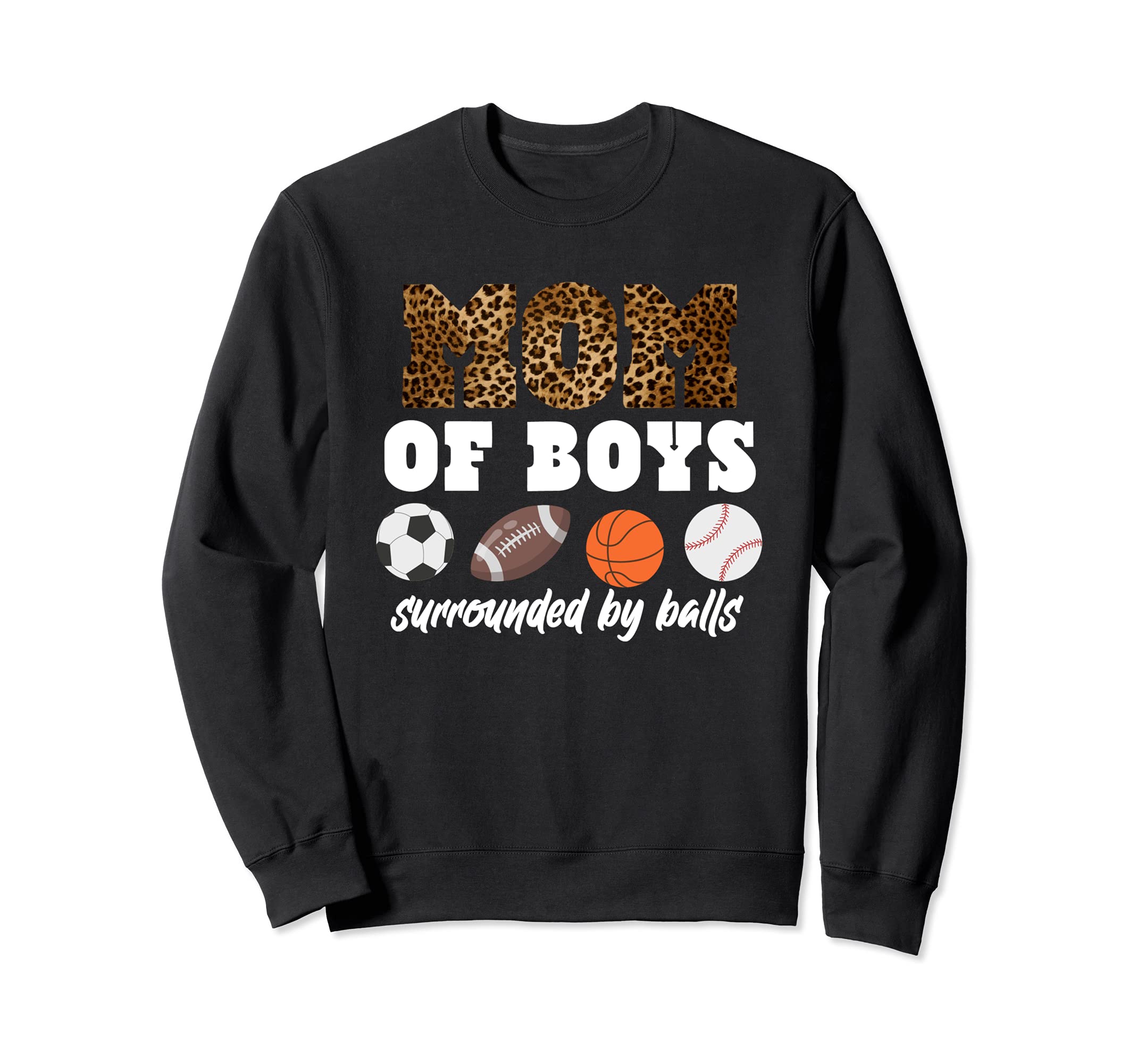 Softball Mom Surrounded Balls Sweatshirt - Casual Everyday Wear Men Women - T-Shirt, Sweatshirt, Hoodie