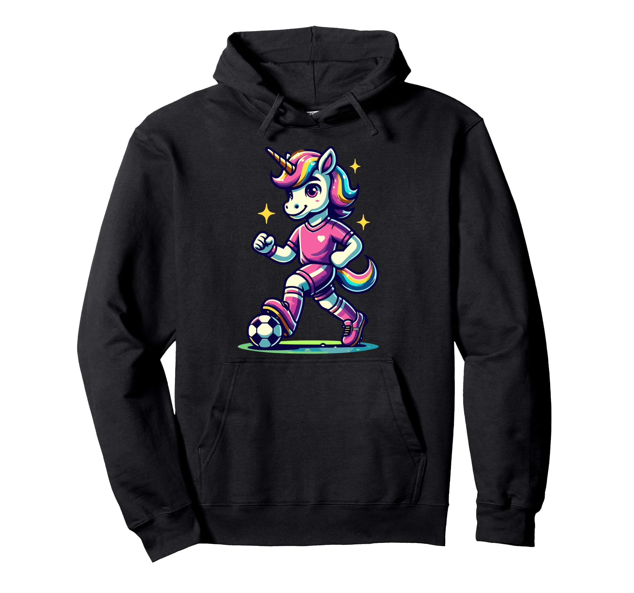 Footballer Unicorn Fans Soccer Hoodie - Casual Everyday Wear for Adults - T-Shirt, Sweatshirt, Hoodie