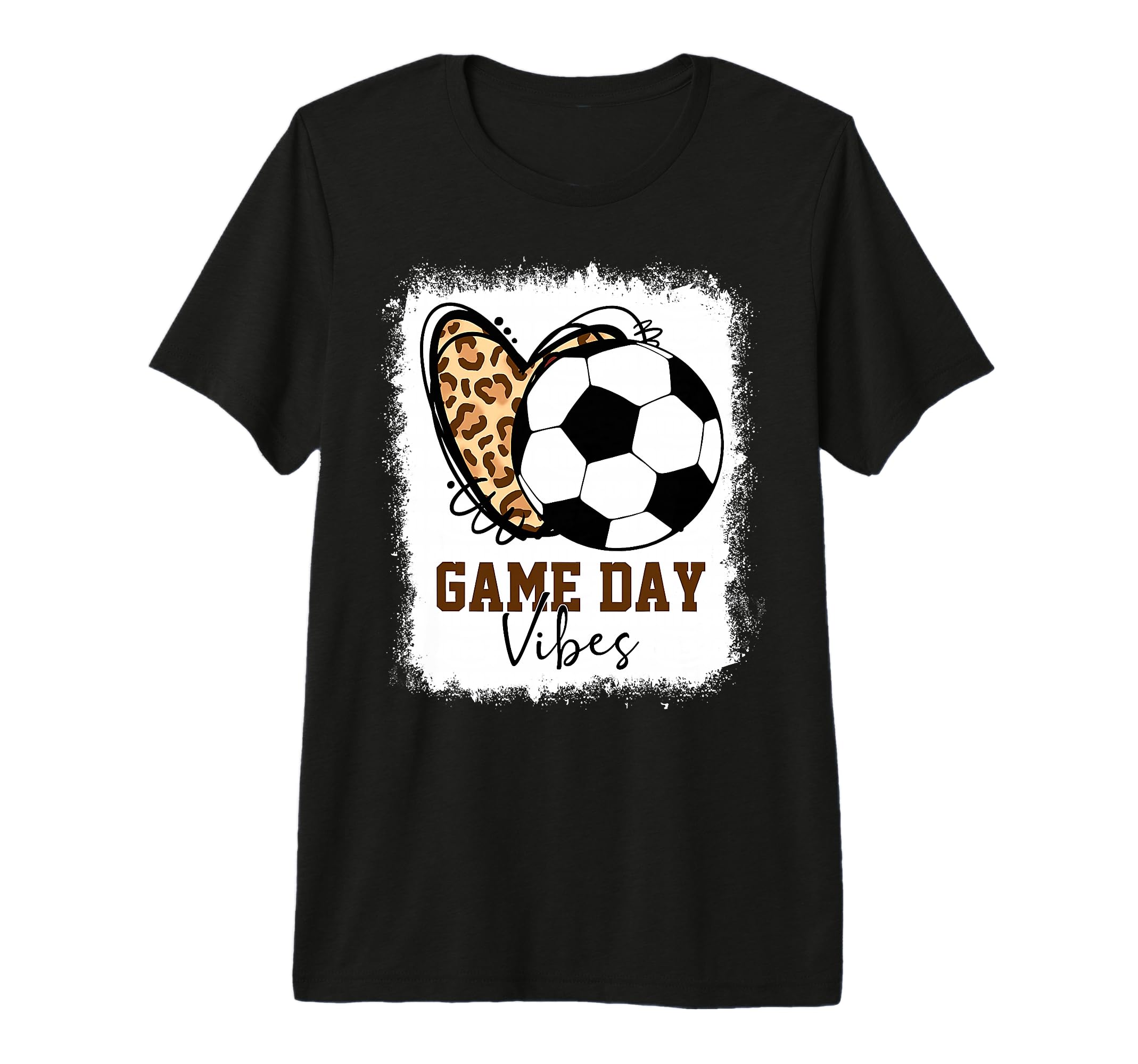 Bleached Soccer Game Day Vibes Soccer T-Shirt - Novelty Apparel Men Women - T-Shirt, Sweatshirt, Hoodie