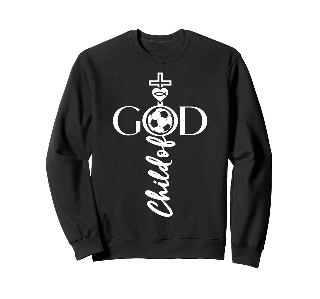 Religious Jesus Soccer Child God Sweatshirt - Trendy Graphic for Adults - T-Shirt, Sweatshirt, Hoodie