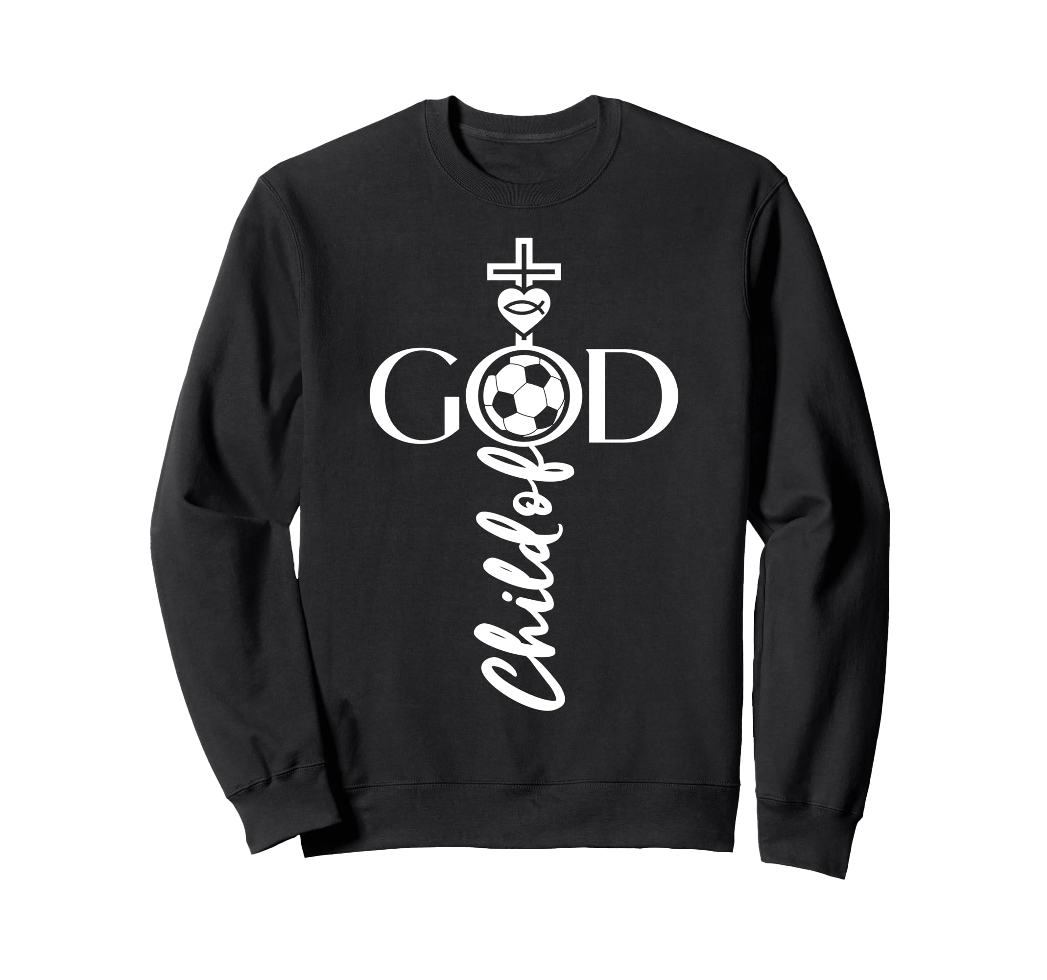 Religious Jesus Soccer Child God Sweatshirt - Trendy Graphic for Adults - T-Shirt, Sweatshirt, Hoodie