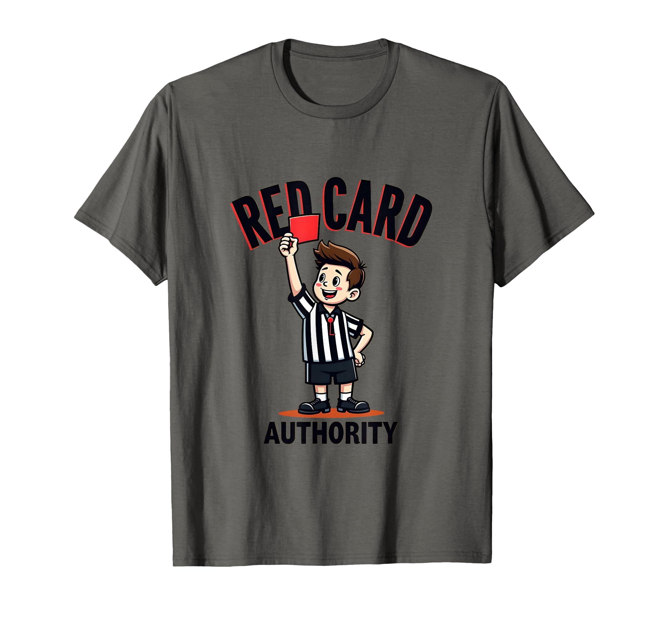 Red Card Authority Soccer Referee T-Shirt - Aesthetic Graphic for Adults - T-Shirt, Sweatshirt, Hoodie