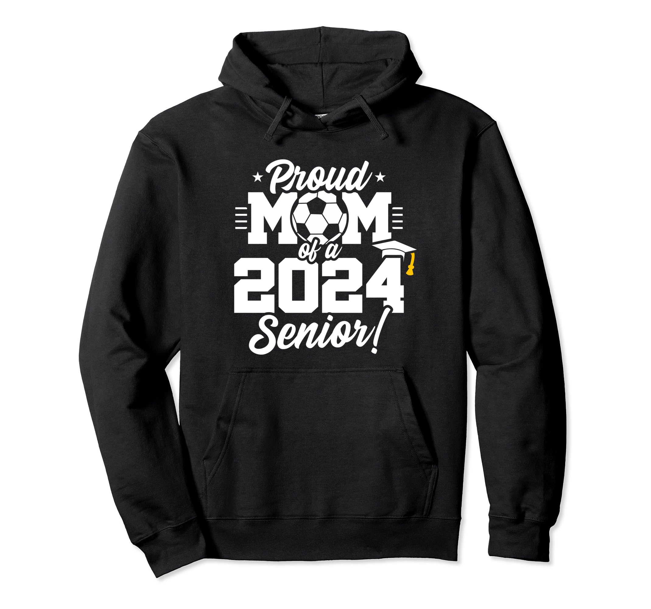 Class 2024 Senior Year Soccer Mom Hoodie - Minimalist Print for Adults - T-Shirt, Sweatshirt, Hoodie