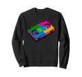 Pop Art Cassette Player Music Tape Sweatshirt - Fun Novelty Design Unisex - T-Shirt, Sweatshirt, Hoodie
