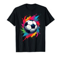Colorful Tie Dye Soccer Ball T-Shirt - Fun Novelty Design Men Women - T-Shirt, Sweatshirt, Hoodie