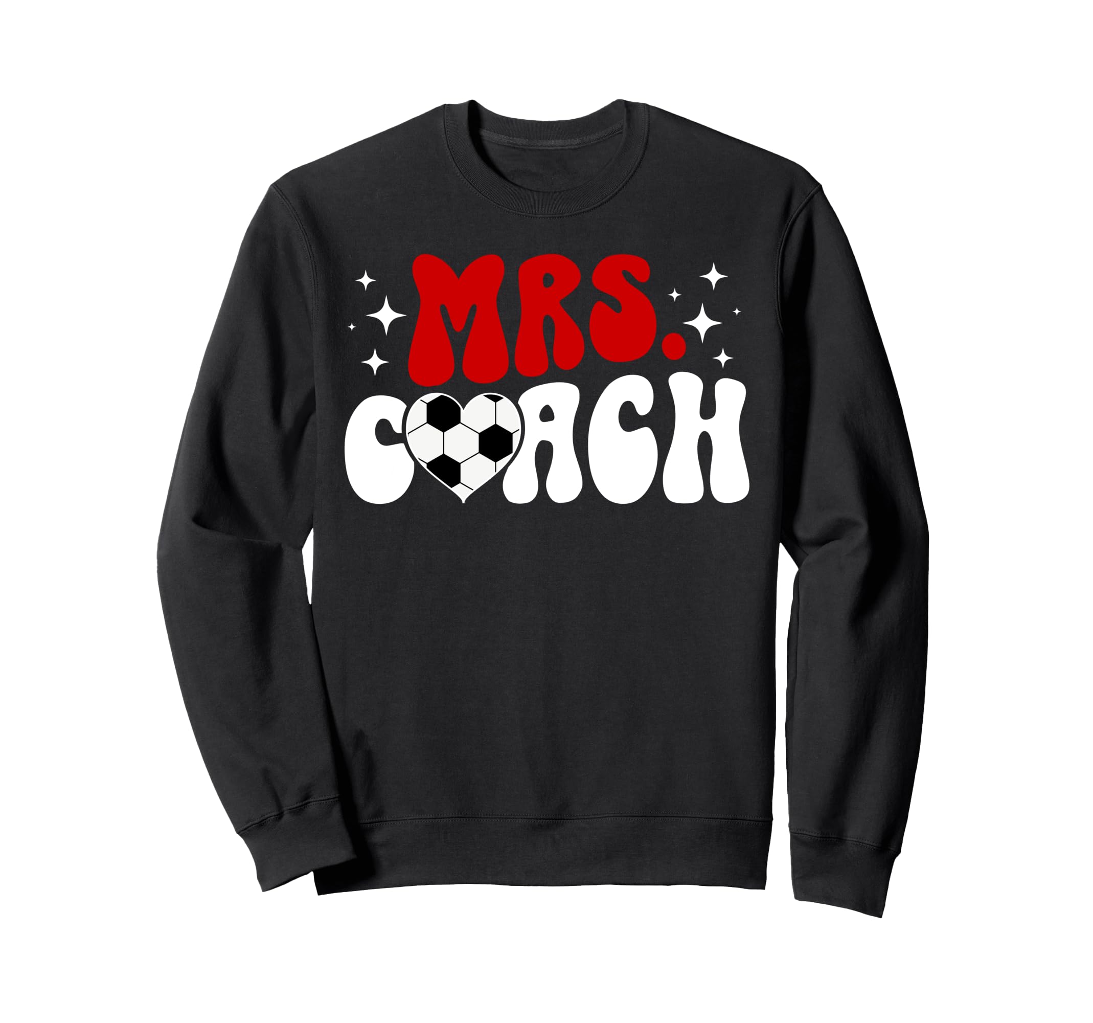 Mrs Coach Groovy Soccer Coach Wife Sweatshirt - Trendy Graphic for Adults - T-Shirt, Sweatshirt, Hoodie
