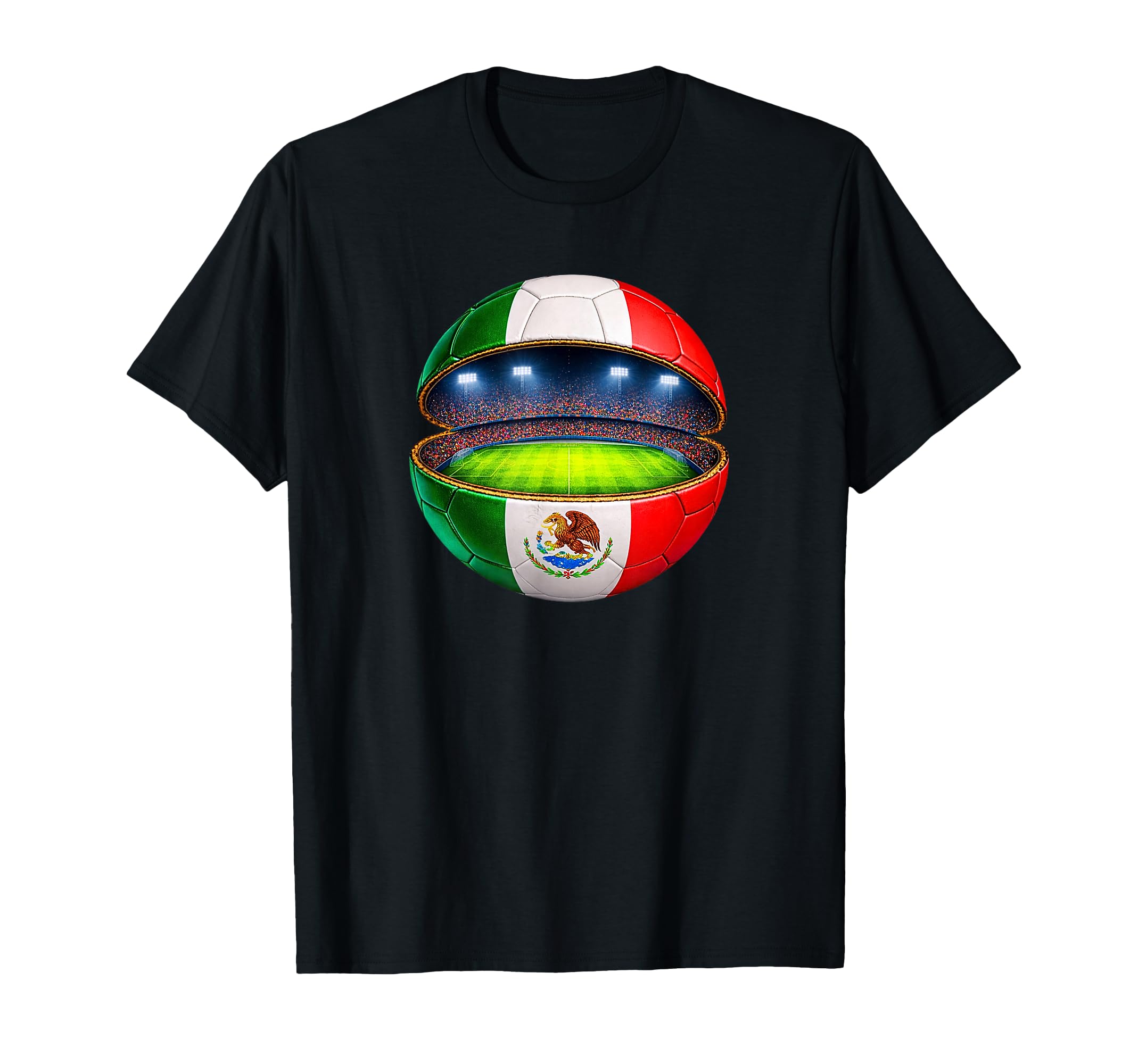 Mexican Flag Soccer Stadium Inside T-Shirt - Novelty Apparel for Adults - T-Shirt, Sweatshirt, Hoodie