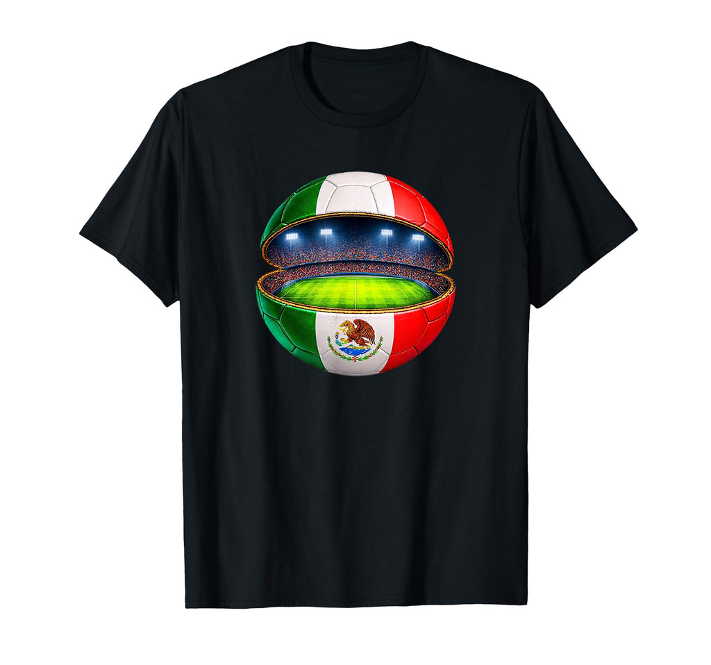 Mexican Flag Soccer Stadium Inside Ball T-Shirt - Minimalist Print Unisex - T-Shirt, Sweatshirt, Hoodie