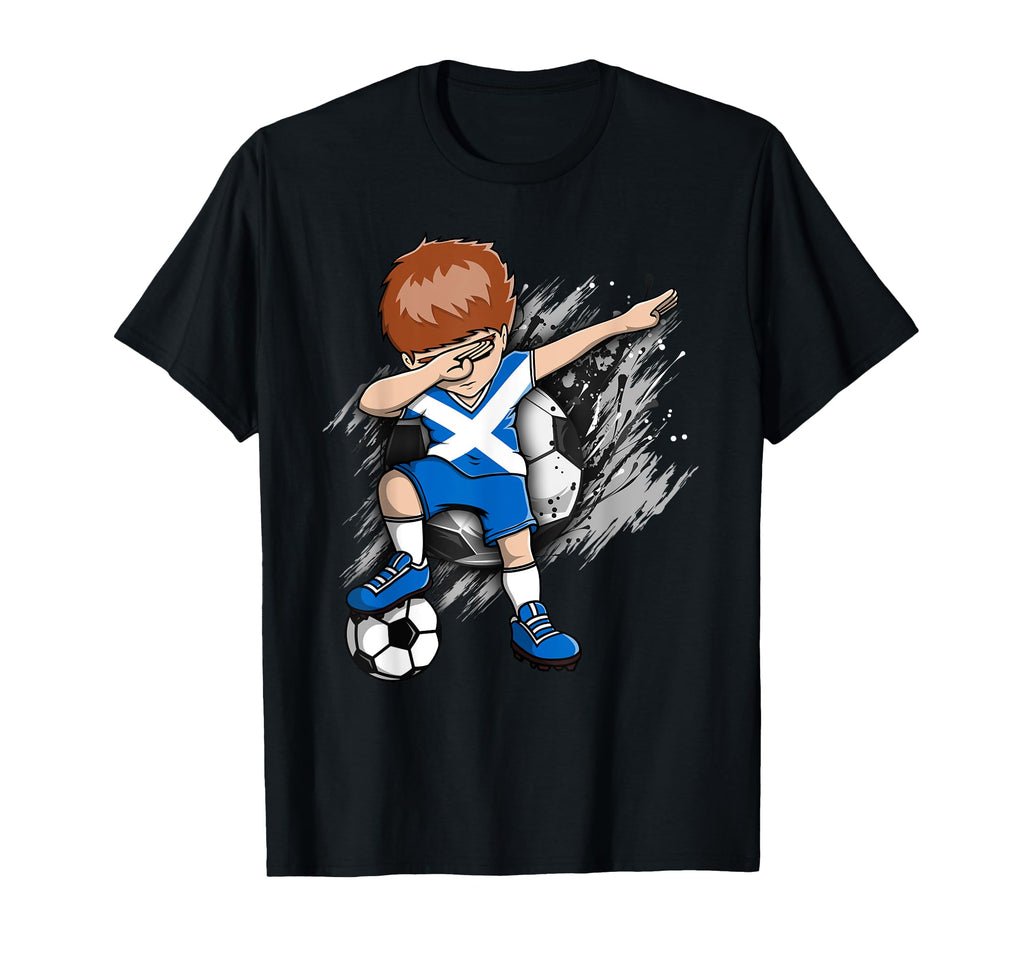 Dabbing Soccer Scotland Jersey Scottish T-Shirt - Graphic Print Men Women - T-Shirt, Sweatshirt, Hoodie