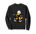 Duck Ice Hockey Player Hockey Stick Sweatshirt - Unique Graphic Unisex - T-Shirt, Sweatshirt, Hoodie