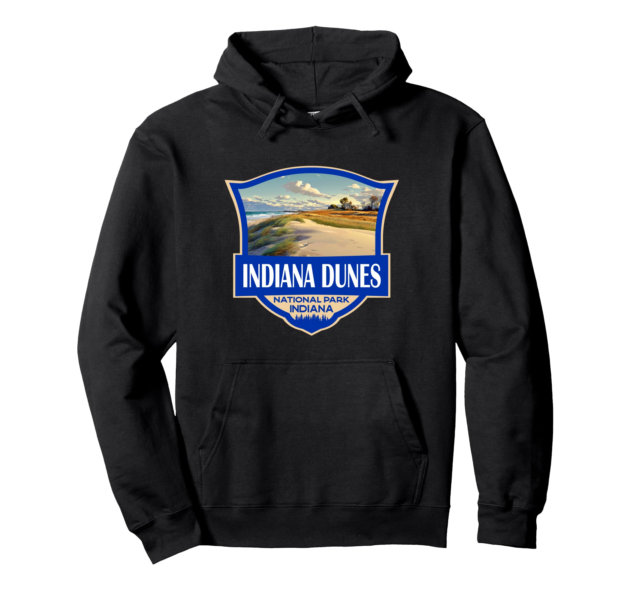 Indiana Dunes National Park Illustration Hoodie - Custom Art Print Unisex - T-Shirt, Sweatshirt, Hoodie