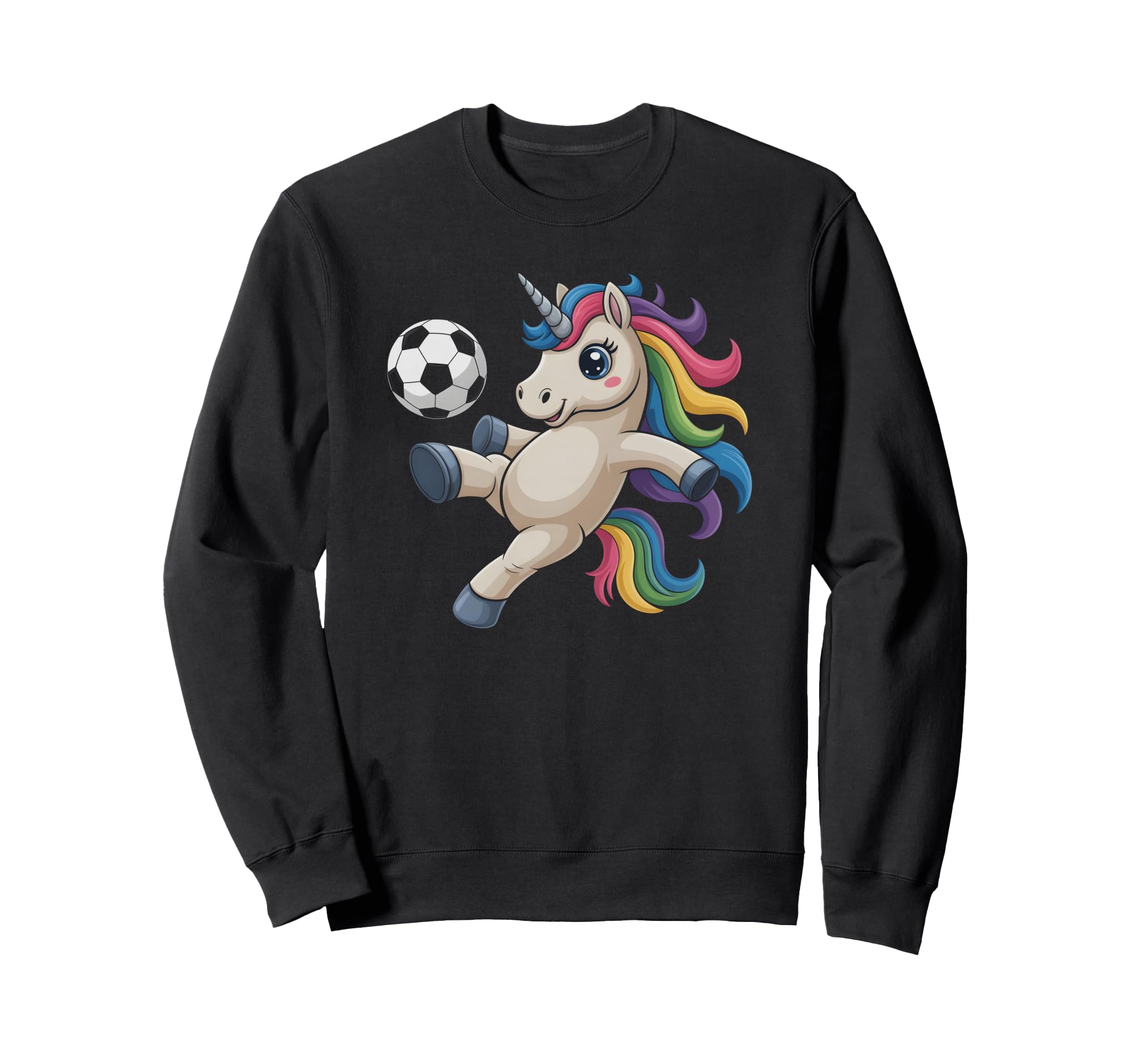 Unicorn Soccer Just Who Loves Ball Sweatshirt - Custom Art Print Unisex - T-Shirt, Sweatshirt, Hoodie