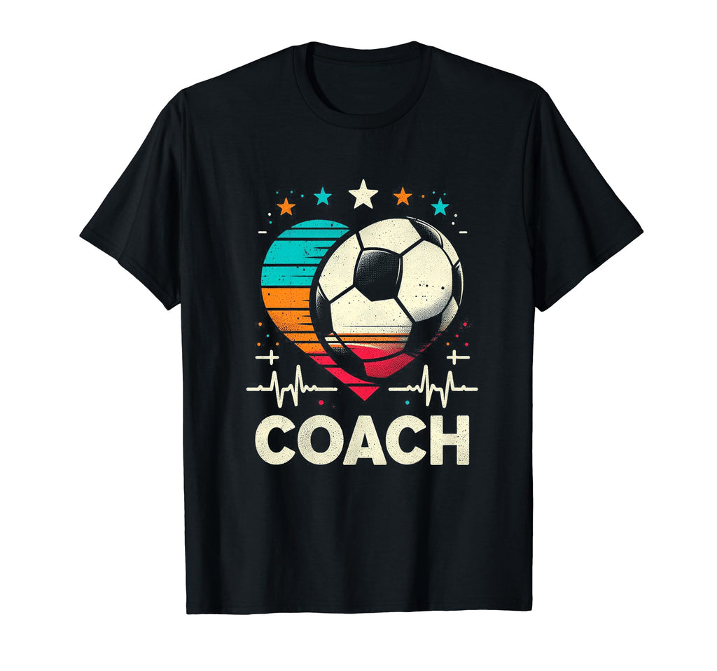 Soccer Coach Training Heart Beat T-Shirt - Custom Art Print for Adults - T-Shirt, Sweatshirt, Hoodie