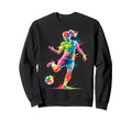 Colorful Funny Soccer Fan Dad Mom Game Sweatshirt - Unique Graphic Unisex - T-Shirt, Sweatshirt, Hoodie