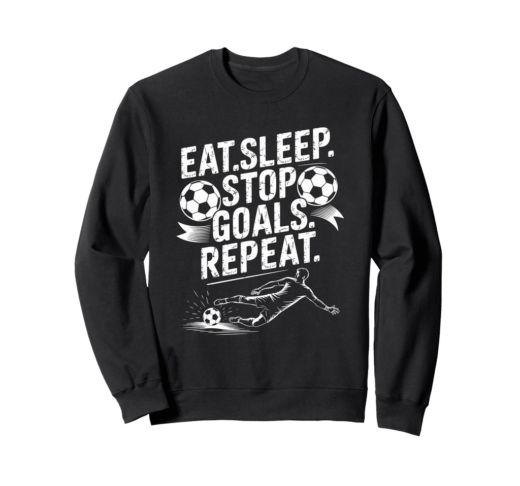 Goal Keeper And Soccer Player Eat Sweatshirt - Custom Art Print Men Women - T-Shirt, Sweatshirt, Hoodie
