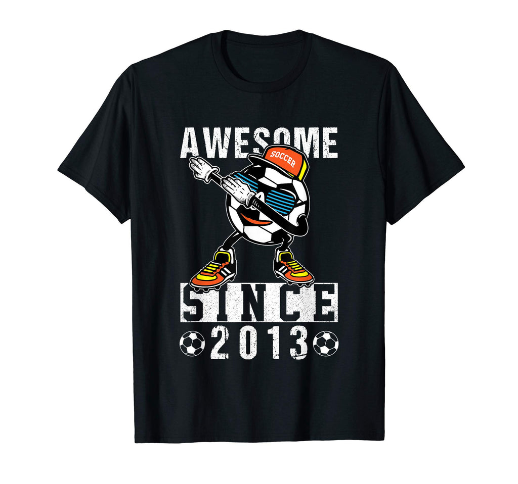 Awesome Since 2013 7Th Birthday Soccer T-Shirt - Graphic Print Men Women - T-Shirt, Sweatshirt, Hoodie