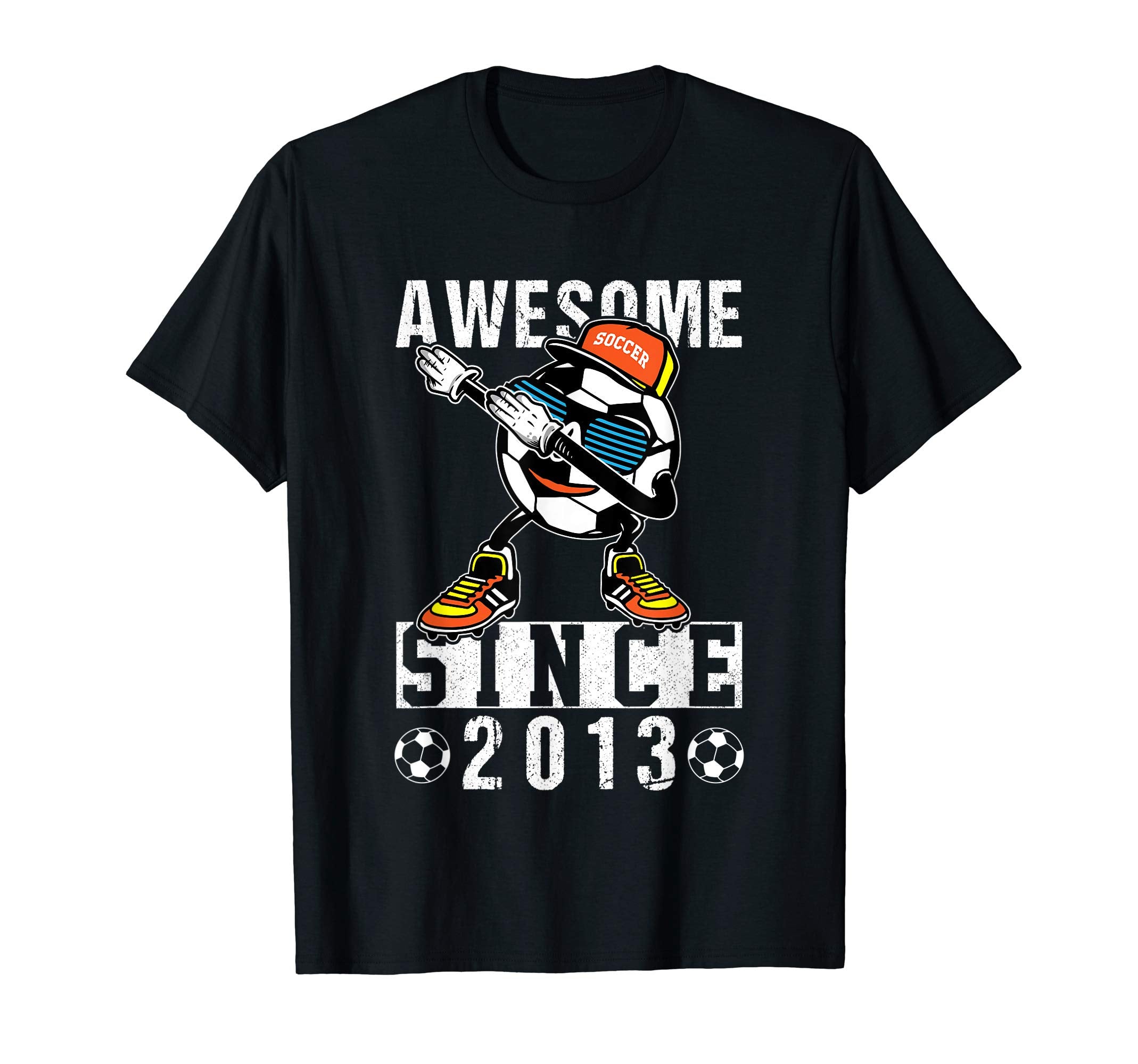 Awesome Since 2013 7Th Birthday Soccer T-Shirt - Graphic Print Men Women - T-Shirt, Sweatshirt, Hoodie