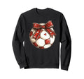 Soccer Valentines Day Sports Trendy Bow Sweatshirt - Novelty Apparel Unisex - T-Shirt, Sweatshirt, Hoodie