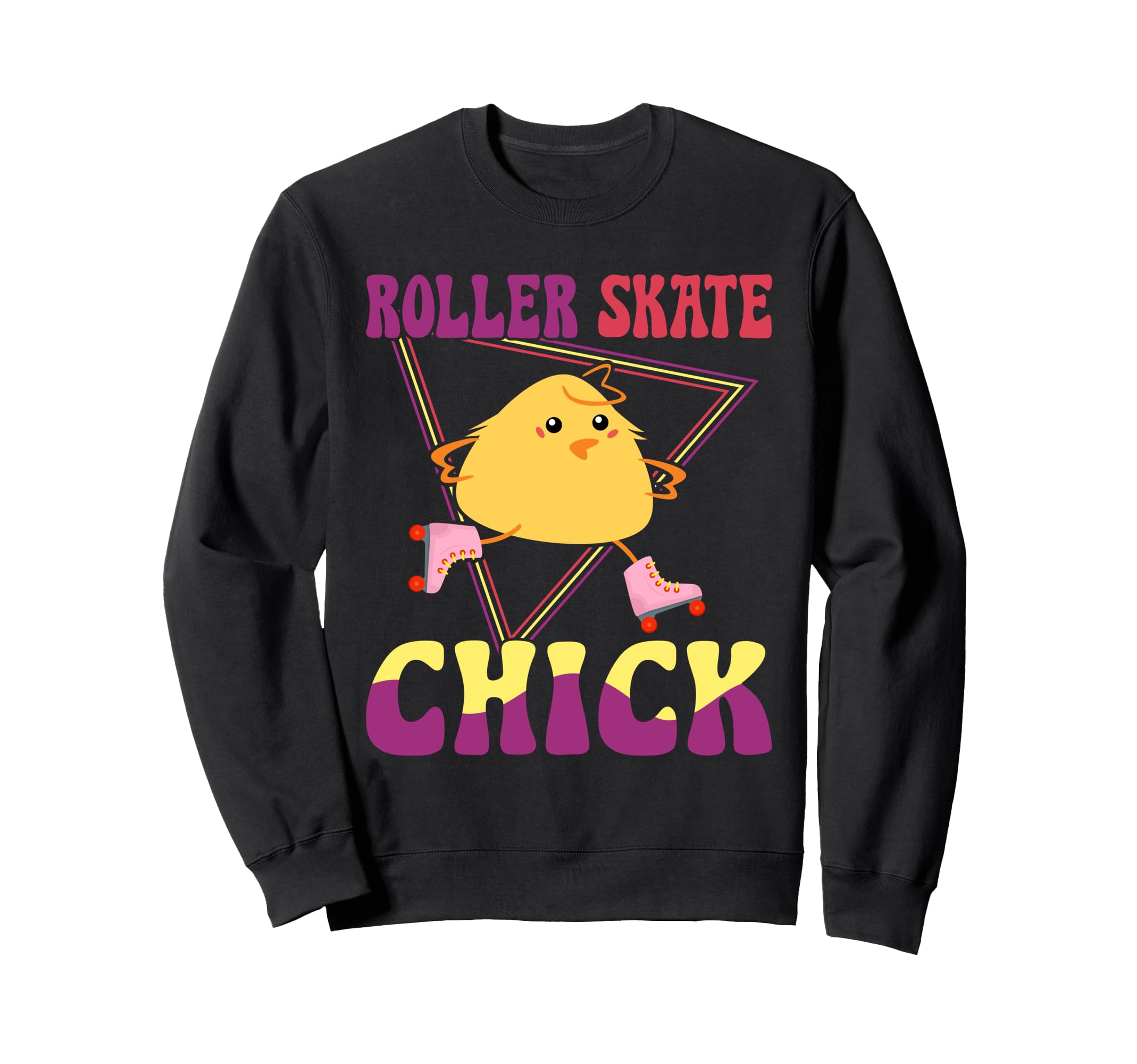 Roller Skating Skate 1970S Chicken Sweatshirt - Streetwear Style Unisex - T-Shirt, Sweatshirt, Hoodie