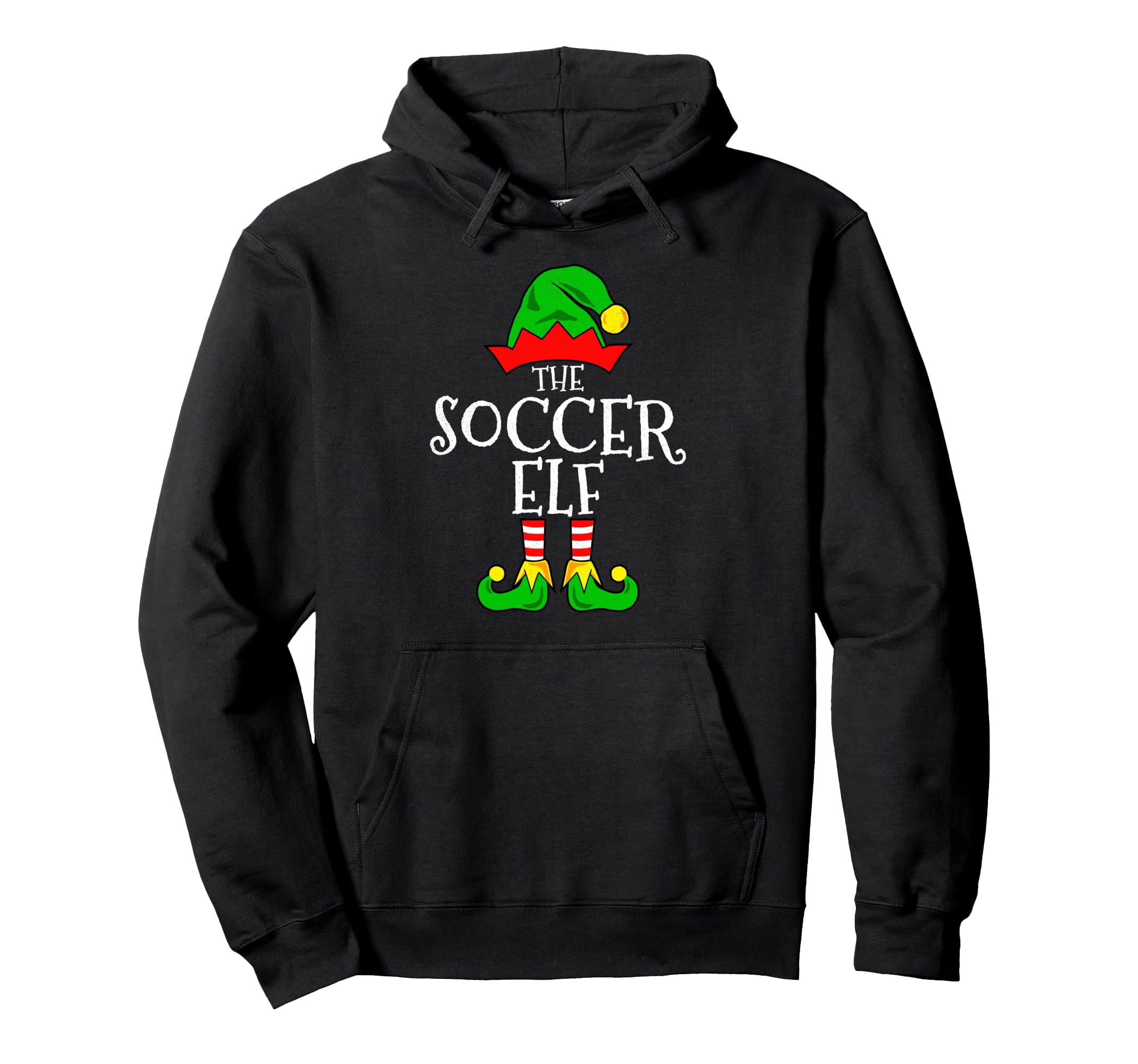 Soccer Elf Funny Family Matching Hoodie - Custom Art Print Men Women - T-Shirt, Sweatshirt, Hoodie