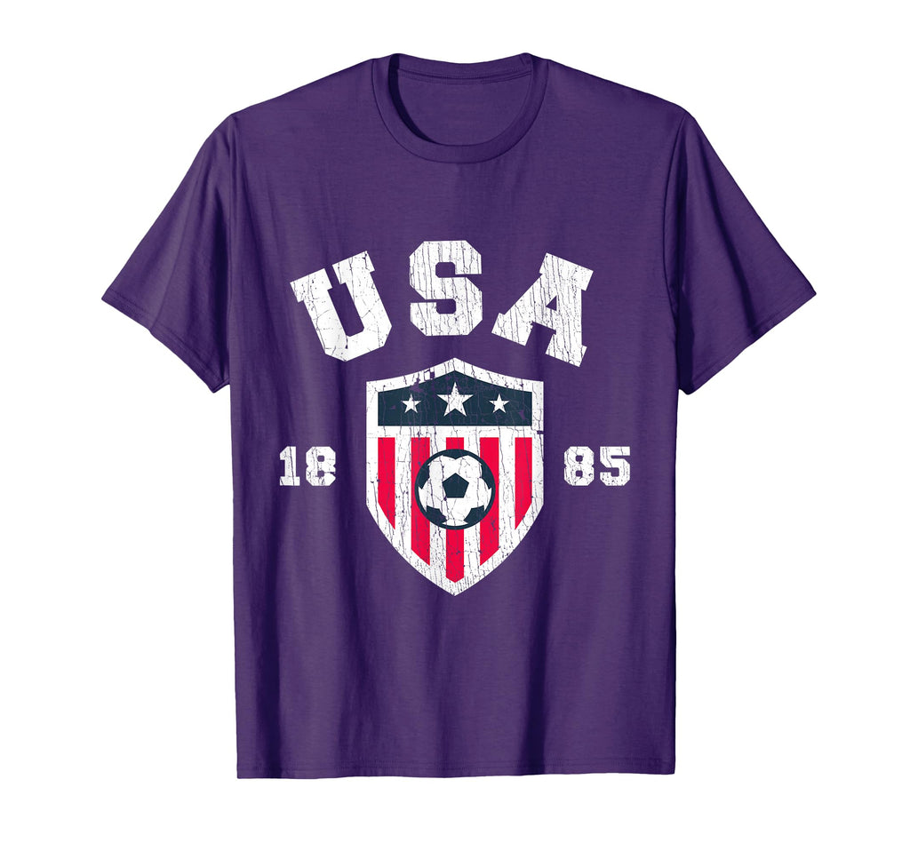 Usa Soccer 1885 American Flag Football T-Shirt - Aesthetic Graphic Unisex - T-Shirt, Sweatshirt, Hoodie