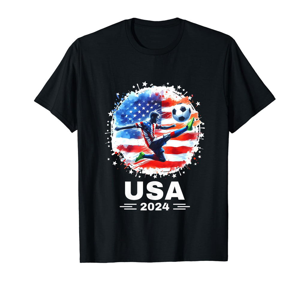 2024 Soccer Player Sports Soccer T-Shirt - Custom Art Print for Adults - T-Shirt, Sweatshirt, Hoodie
