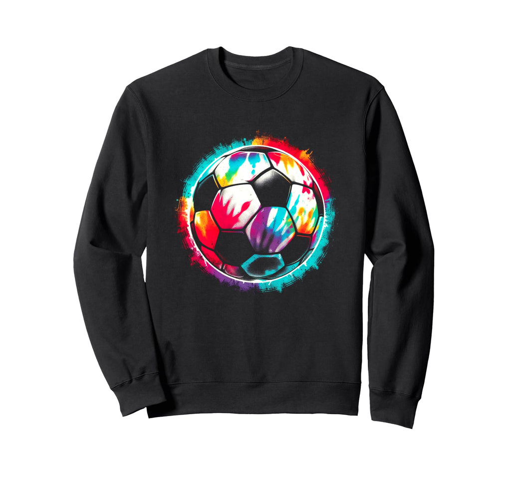 Soccer Ball Tie Dye Colorful Sweatshirt - Fun Novelty Design Men Women - T-Shirt, Sweatshirt, Hoodie