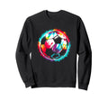 Soccer Ball Tie Dye Colorful Sweatshirt - Fun Novelty Design Men Women - T-Shirt, Sweatshirt, Hoodie