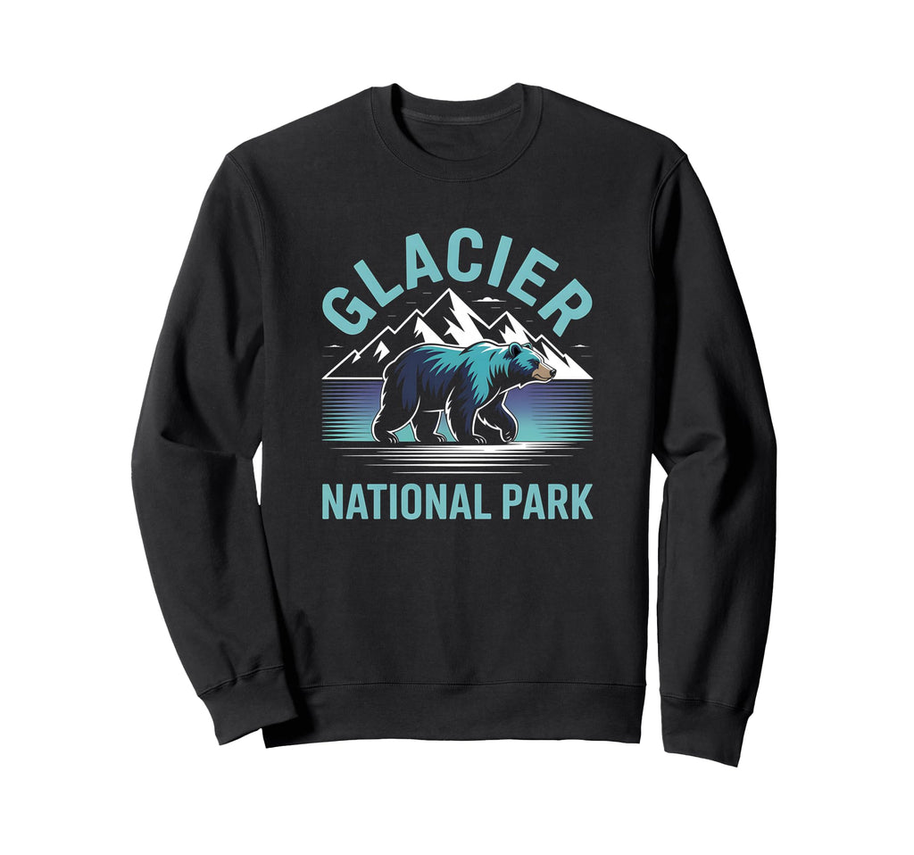 Glacier Grizzly Bear Glacier Sweatshirt - Aesthetic Graphic Unisex - T-Shirt, Sweatshirt, Hoodie