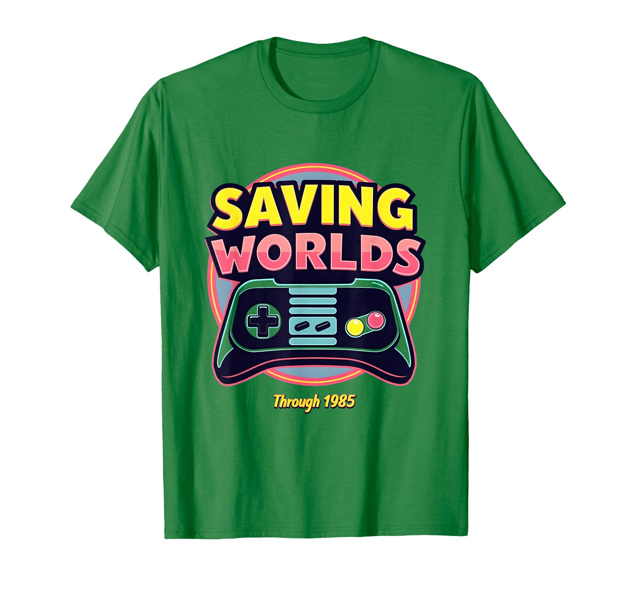 1985 Saving Worlds Gaming T-Shirt - Graphic Print Men Women - T-Shirt, Sweatshirt, Hoodie