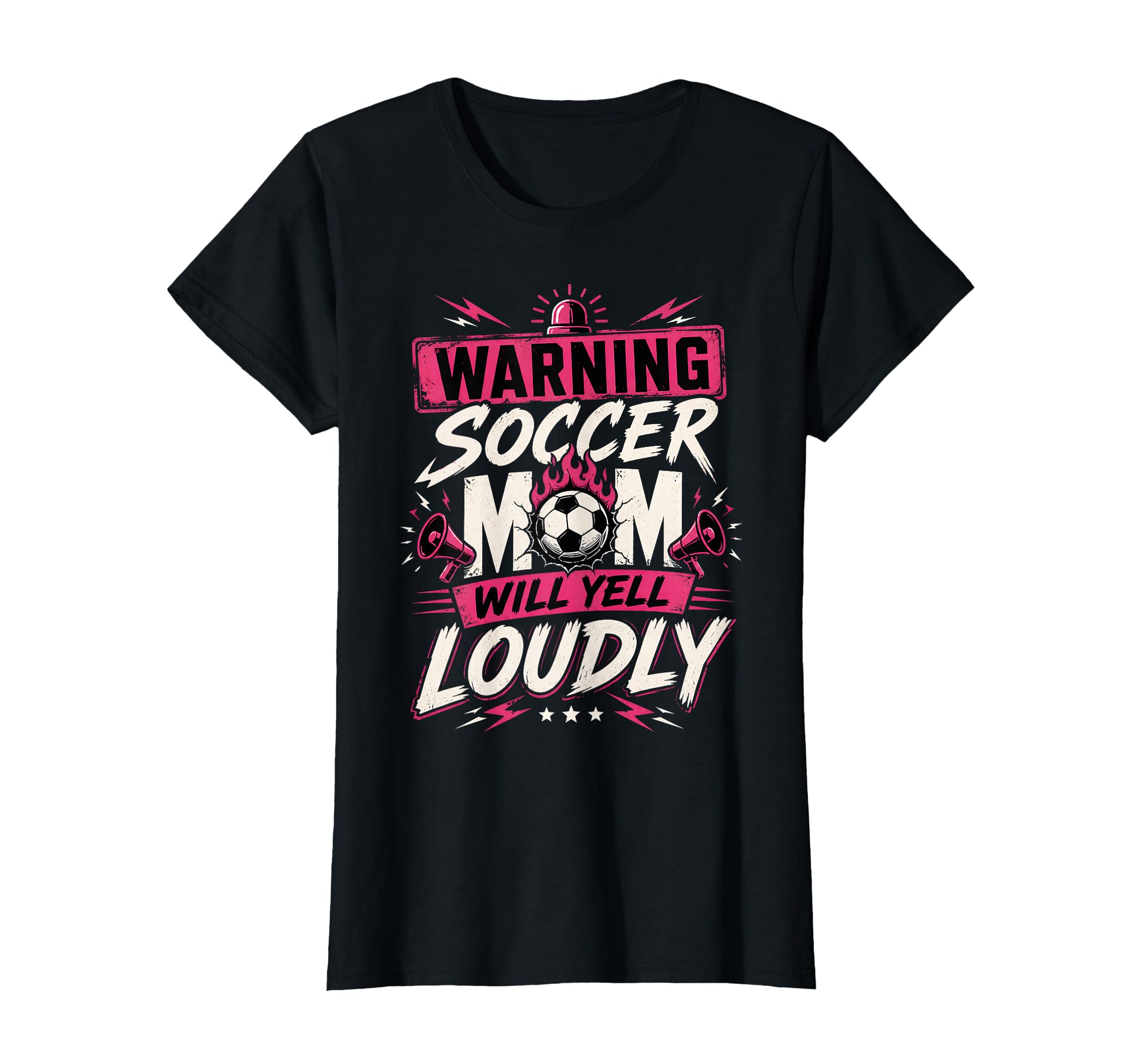 Warning This Soccer Mom Will Yell T-Shirt - Trendy Graphic for Adults - T-Shirt, Sweatshirt, Hoodie