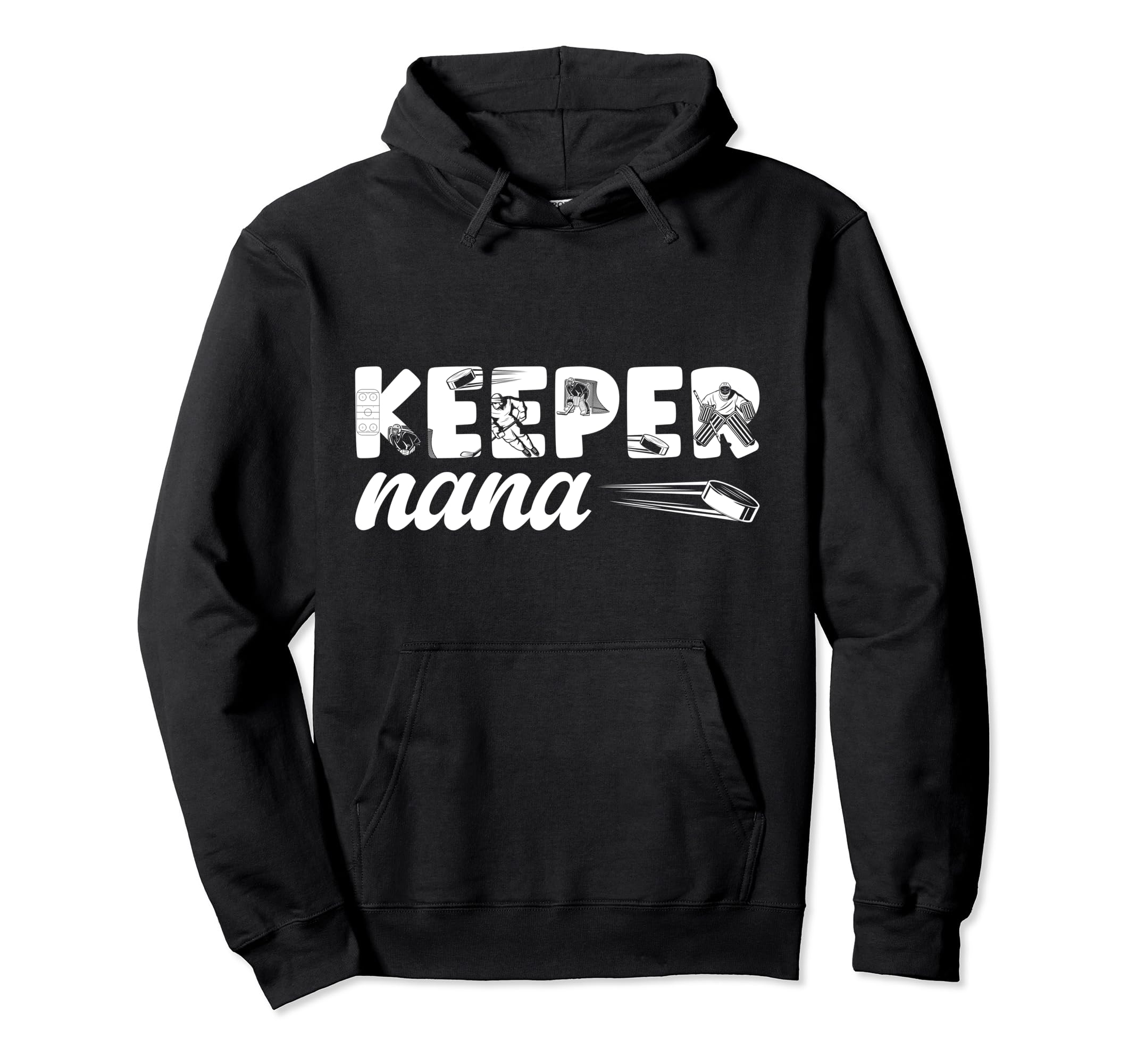 Ice Hockey Keeper Nana Ice Hockey Goalie Hoodie - Minimalist Print Unisex - T-Shirt, Sweatshirt, Hoodie