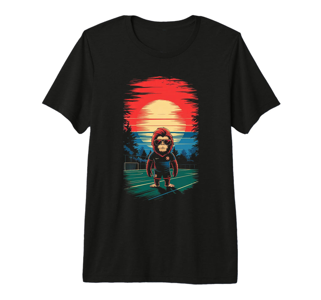 Funny Bigfoot Soccer Football Tri T-Shirt - Casual Everyday Wear Unisex - T-Shirt, Sweatshirt, Hoodie