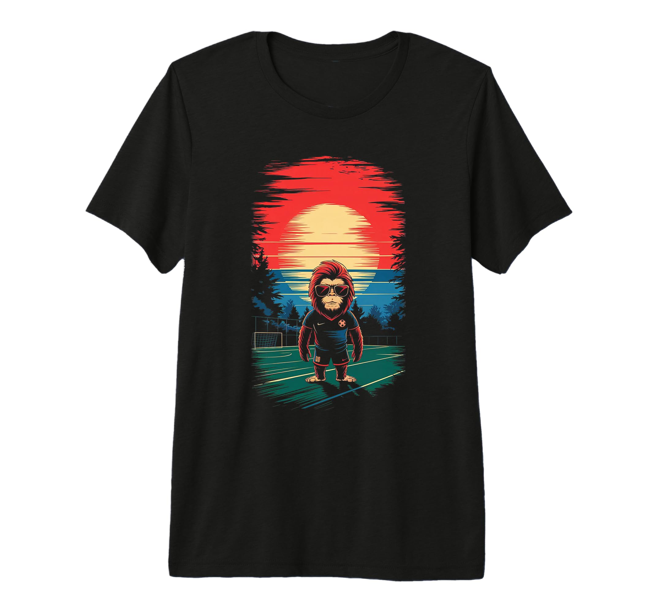 Funny Bigfoot Soccer Football Tri T-Shirt - Casual Everyday Wear Unisex - T-Shirt, Sweatshirt, Hoodie