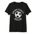 Brown County Soccer Distressed 90S Tri T-Shirt - Novelty Apparel Unisex - T-Shirt, Sweatshirt, Hoodie