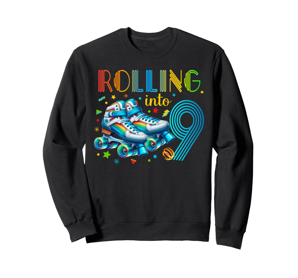 Roller Skates Birthday Party Skating Sweatshirt - Aesthetic Graphic Unisex - T-Shirt, Sweatshirt, Hoodie