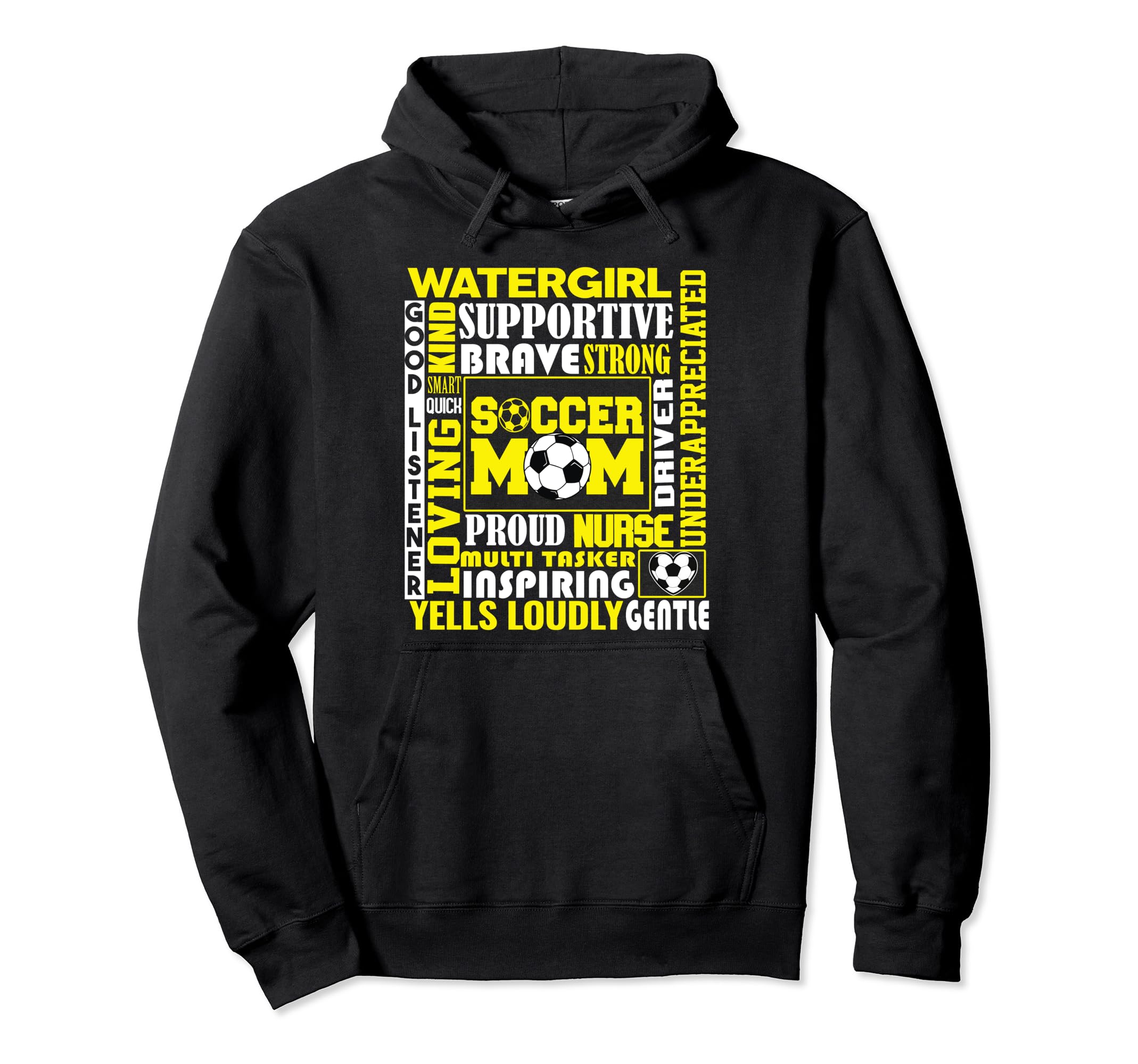 Soccer Mom Traits Best Words Mothers Hoodie - Custom Art Print Unisex - T-Shirt, Sweatshirt, Hoodie