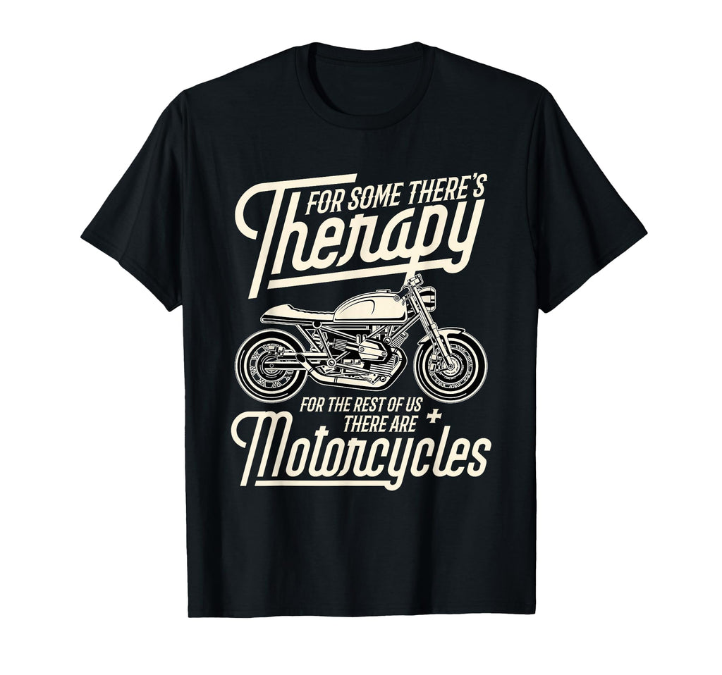 Funny Motorcycle Rider Therapy Biker T-Shirt - Minimalist Print Men Women - T-Shirt, Sweatshirt, Hoodie