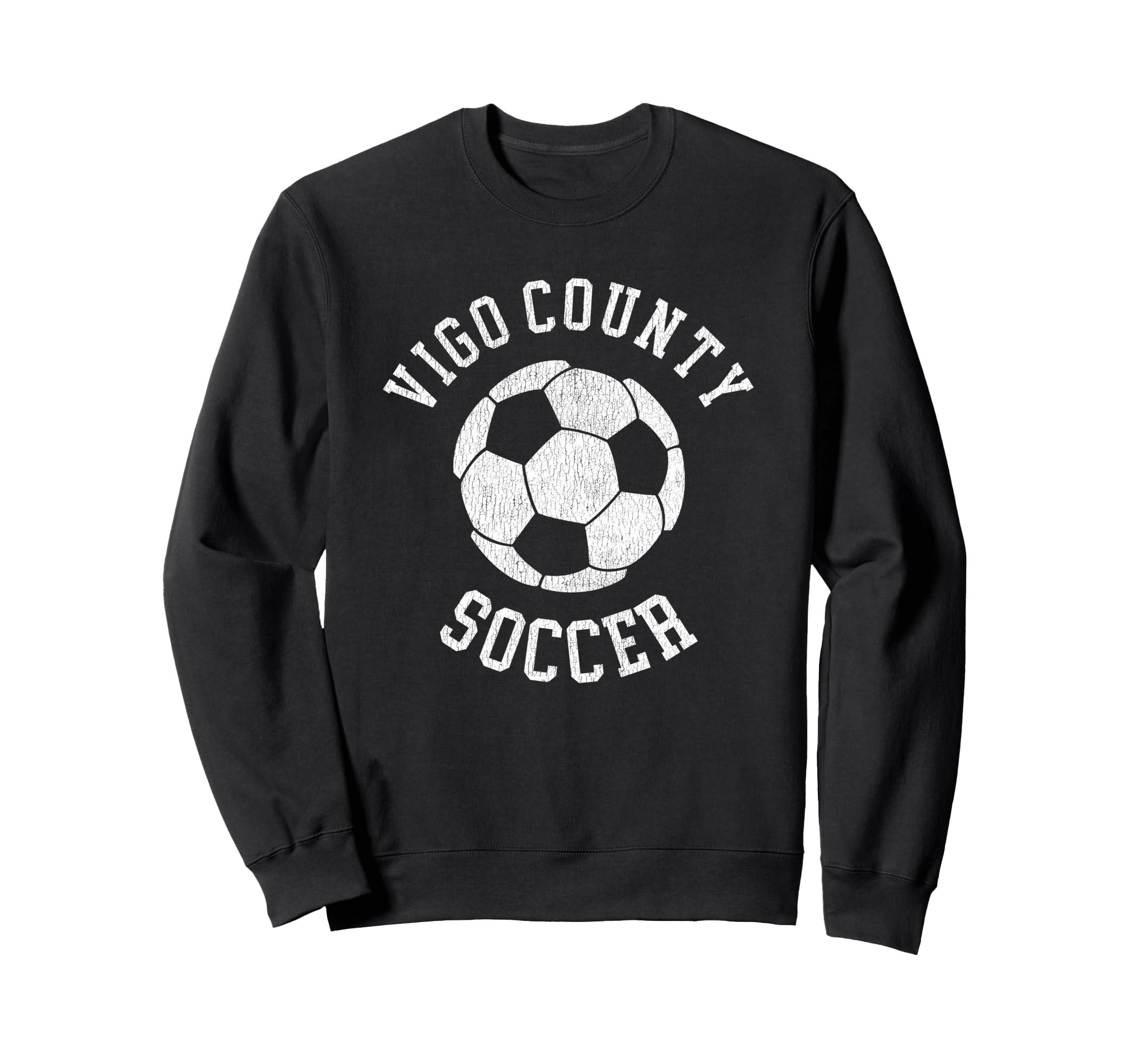 Vigo County Soccer Distressed 90S Sweatshirt - Aesthetic Graphic for Adults - T-Shirt, Sweatshirt, Hoodie