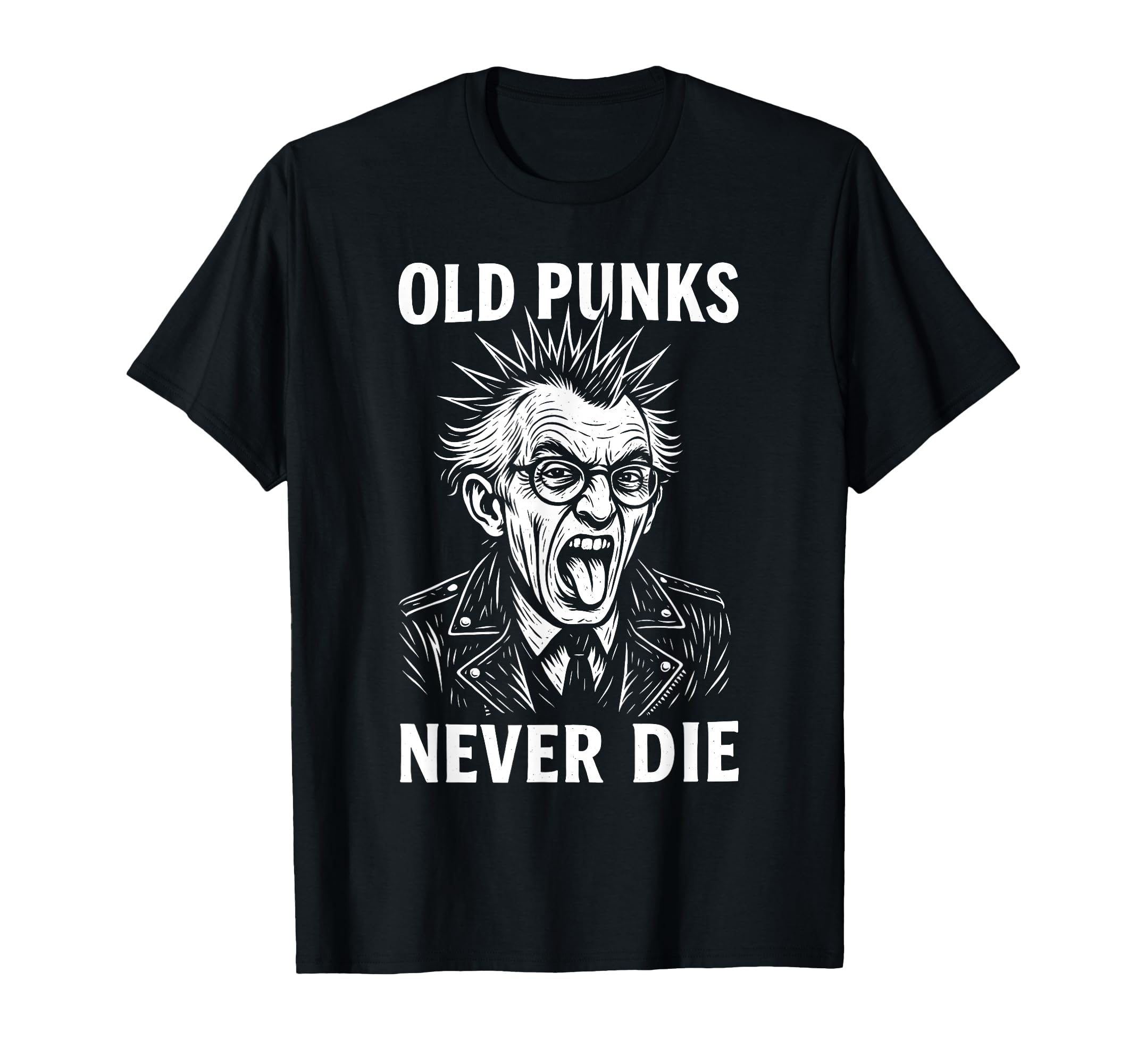 Old Punks Never Die 90S Grunge Street Art T-Shirt - Graphic Print Unisex - T-Shirt, Sweatshirt, Hoodie