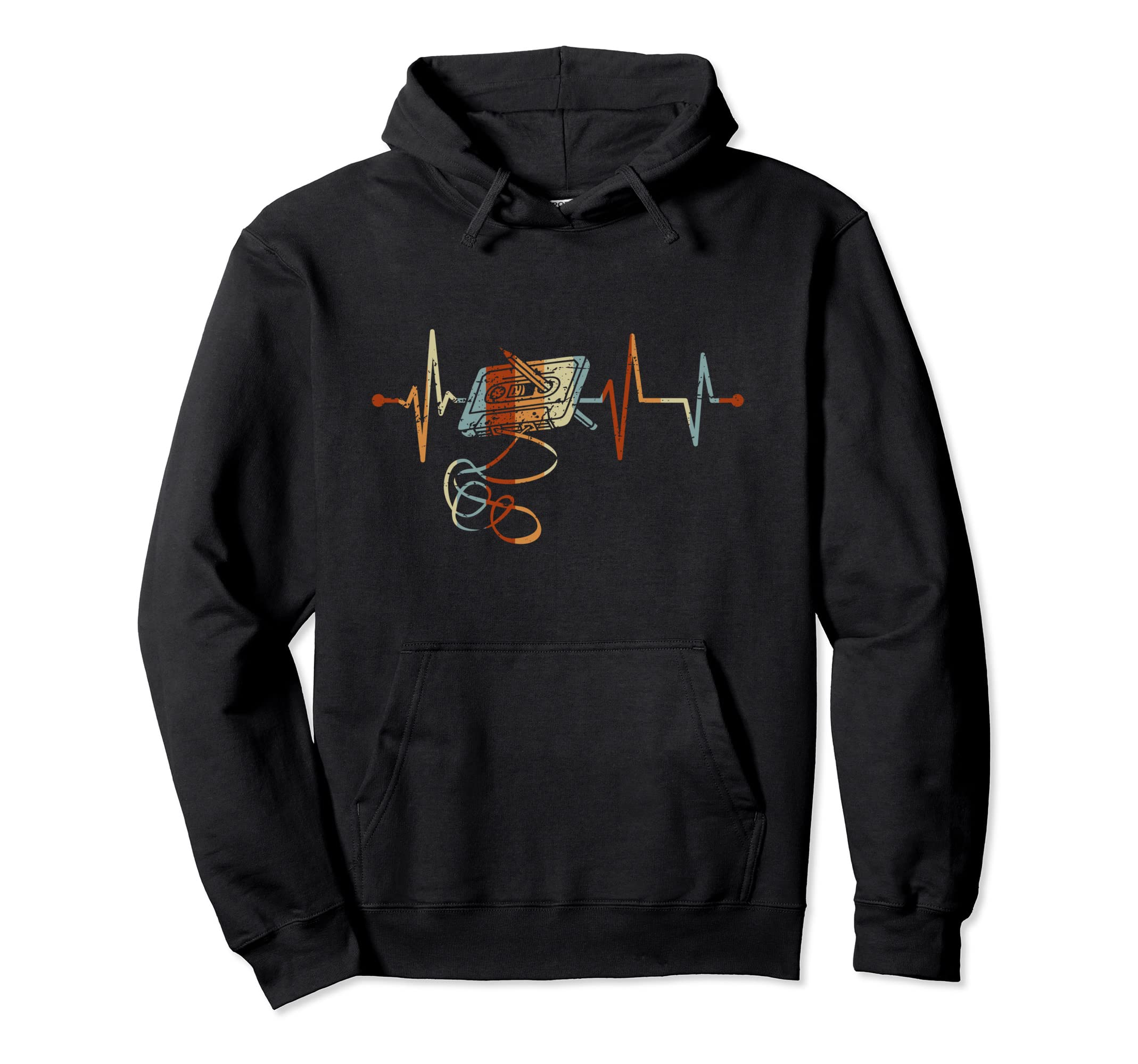 Music Cassette Heartbeat Mixtape Hoodie - Streetwear Style Unisex - T-Shirt, Sweatshirt, Hoodie