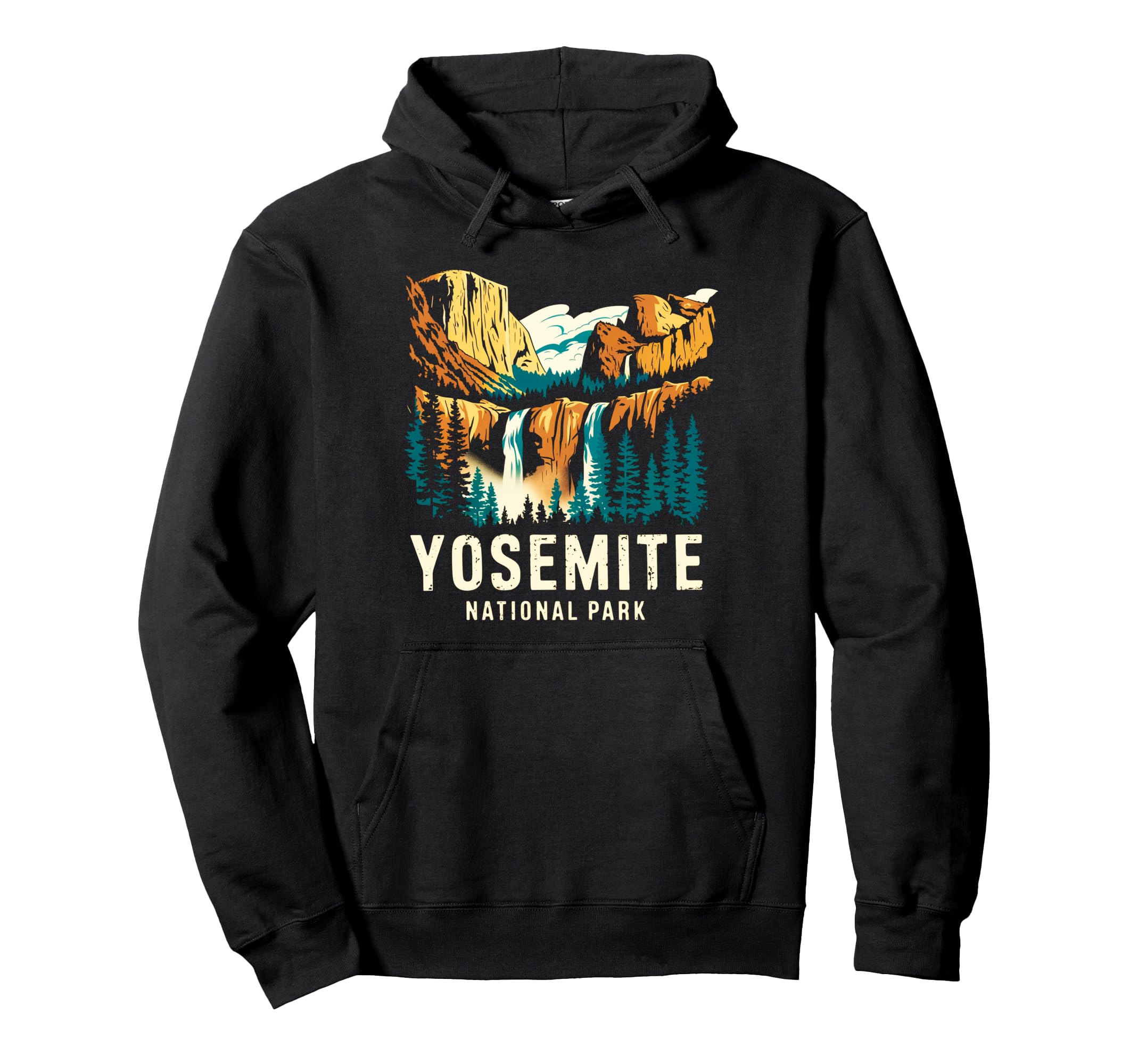 Yosemite Falls California National Hoodie - Minimalist Print for Adults - T-Shirt, Sweatshirt, Hoodie