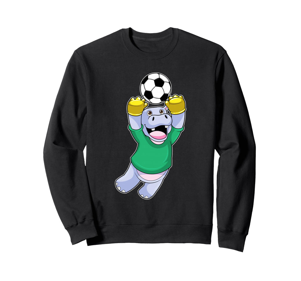 Hippo Goalkeeper Soccer Sports Sweatshirt - Aesthetic Graphic Unisex - T-Shirt, Sweatshirt, Hoodie