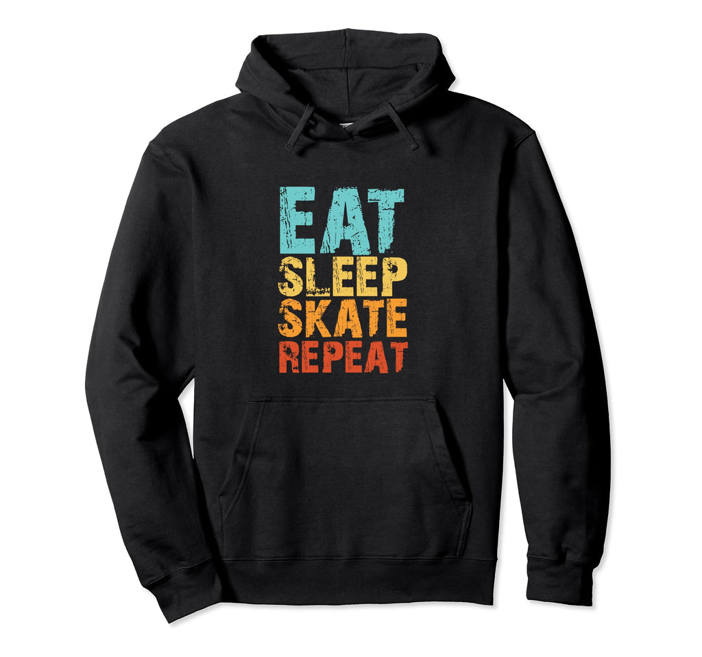 Eat Sleep Skate Repeat Roller Skate Ice Hoodie - Trendy Graphic for Adults - T-Shirt, Sweatshirt, Hoodie