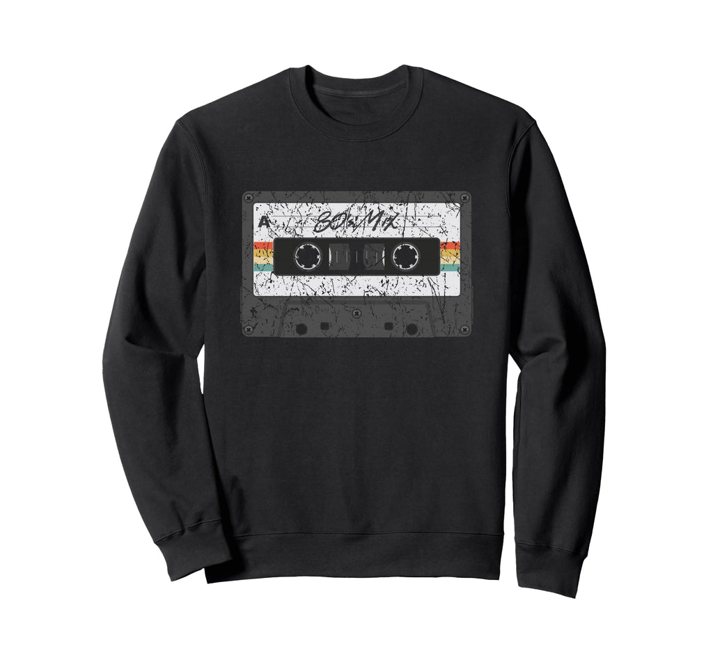 80S Mix Tape Cassette Tape Sweatshirt - Unique Graphic for Adults - T-Shirt, Sweatshirt, Hoodie