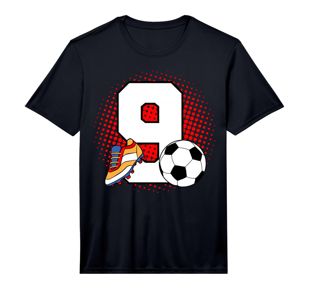 9 Soccer Birthday Player Bday Party T-Shirt - Graphic Print Men Women - T-Shirt, Sweatshirt, Hoodie